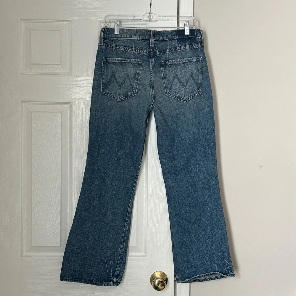 Mother Superior The Bookie Flood DILLIGAF Denim Size 28 Distressed Bootcut Mid - Picture 6 of 11